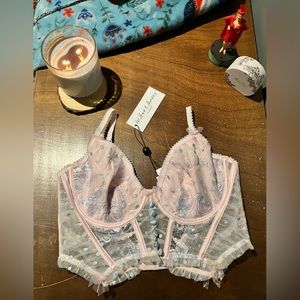 NWT FL&L Pink Rose Bustier (L)